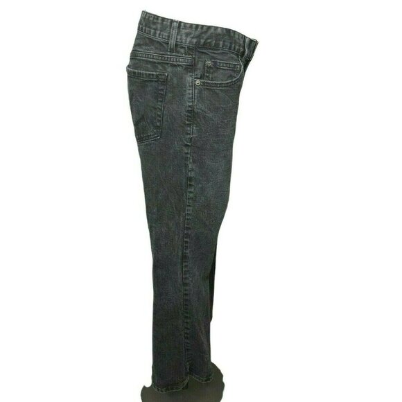 Madison Jeanswear Black Denim Jeans Trousers Womens 12 Pants Flared Distressed - Picture 5 of 10